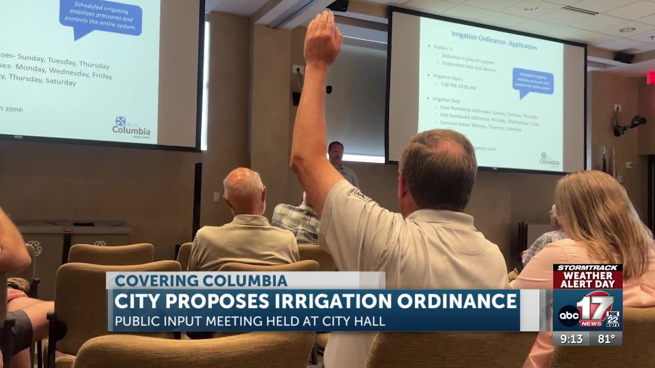 Public input meeting held on Columbia’s proposed irrigation ordinance