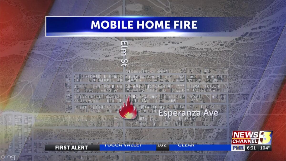 Mobile home destroyed in Cabazon fire