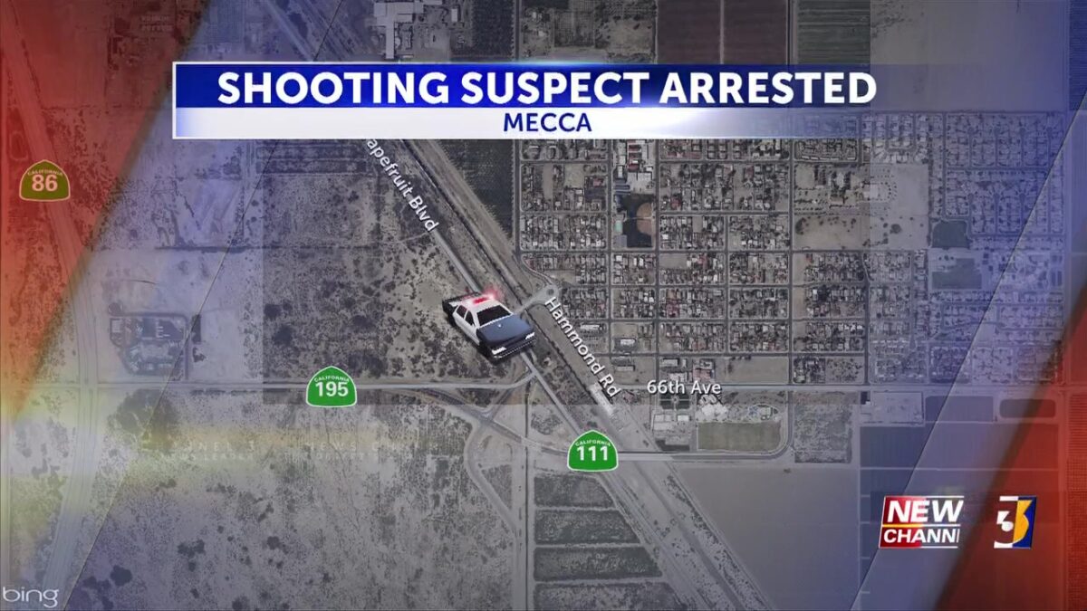 Suspect arrested after shooting that damaged vehicle in Mecca