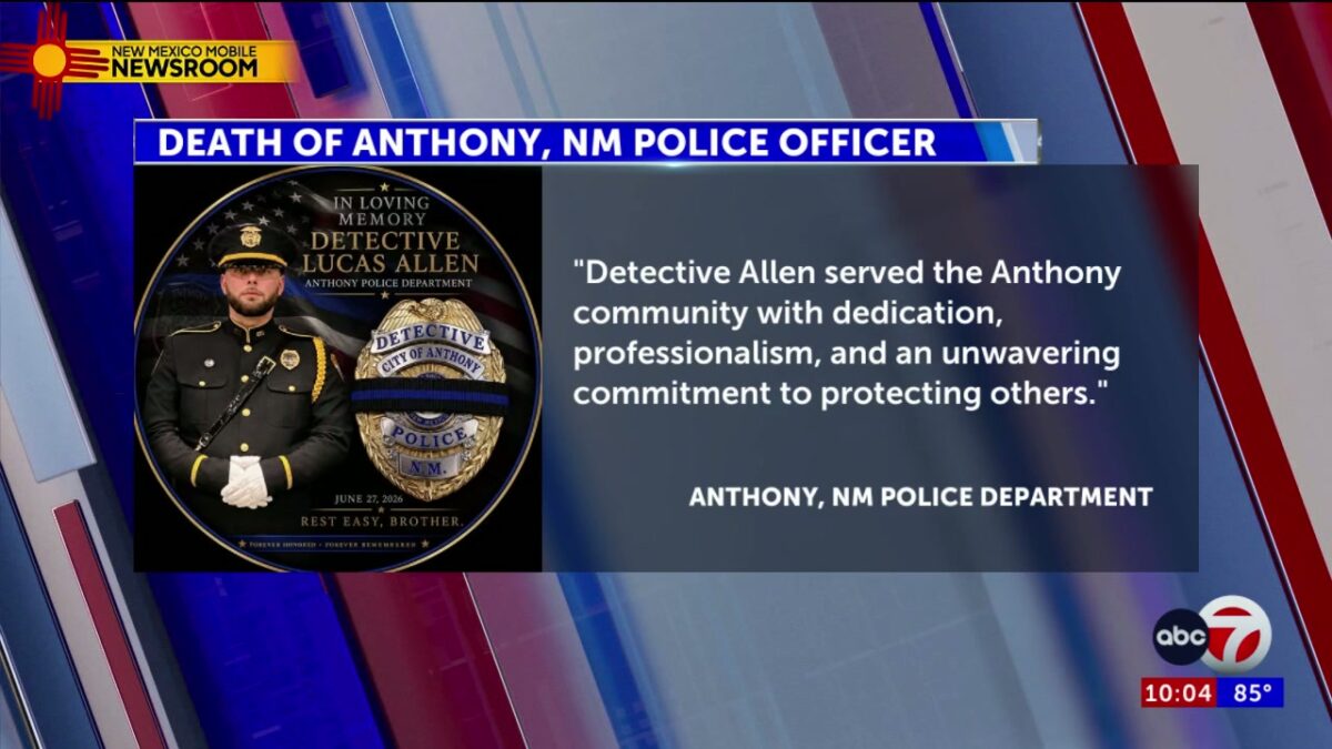Anthony Police Department announces the death of one of its detectives