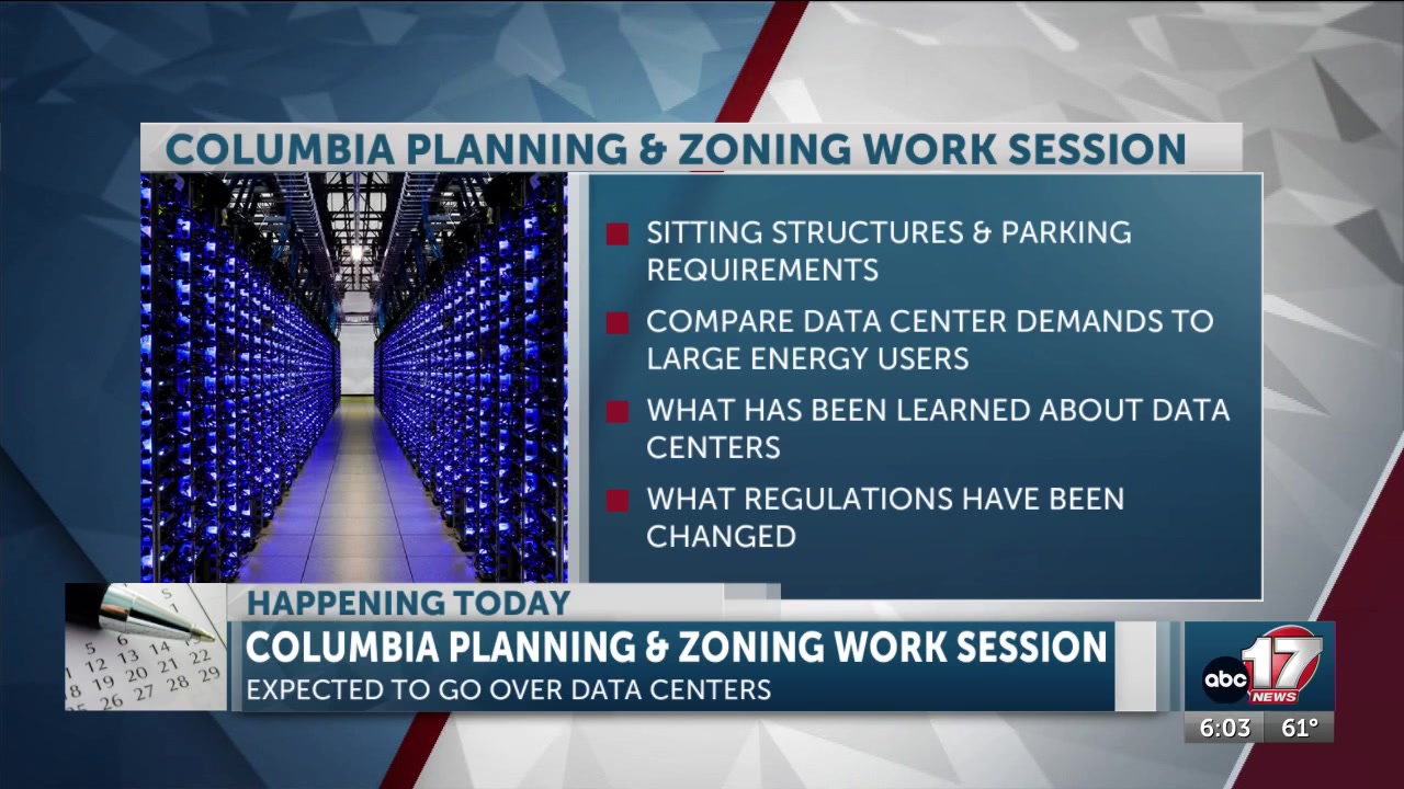Columbia Planning and Zoning Commission to discuss data center standards