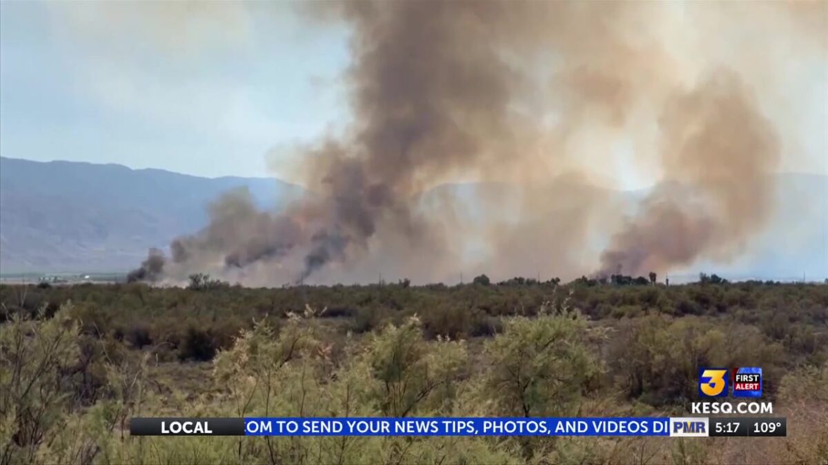 Mecca brush fire burns 80 acres