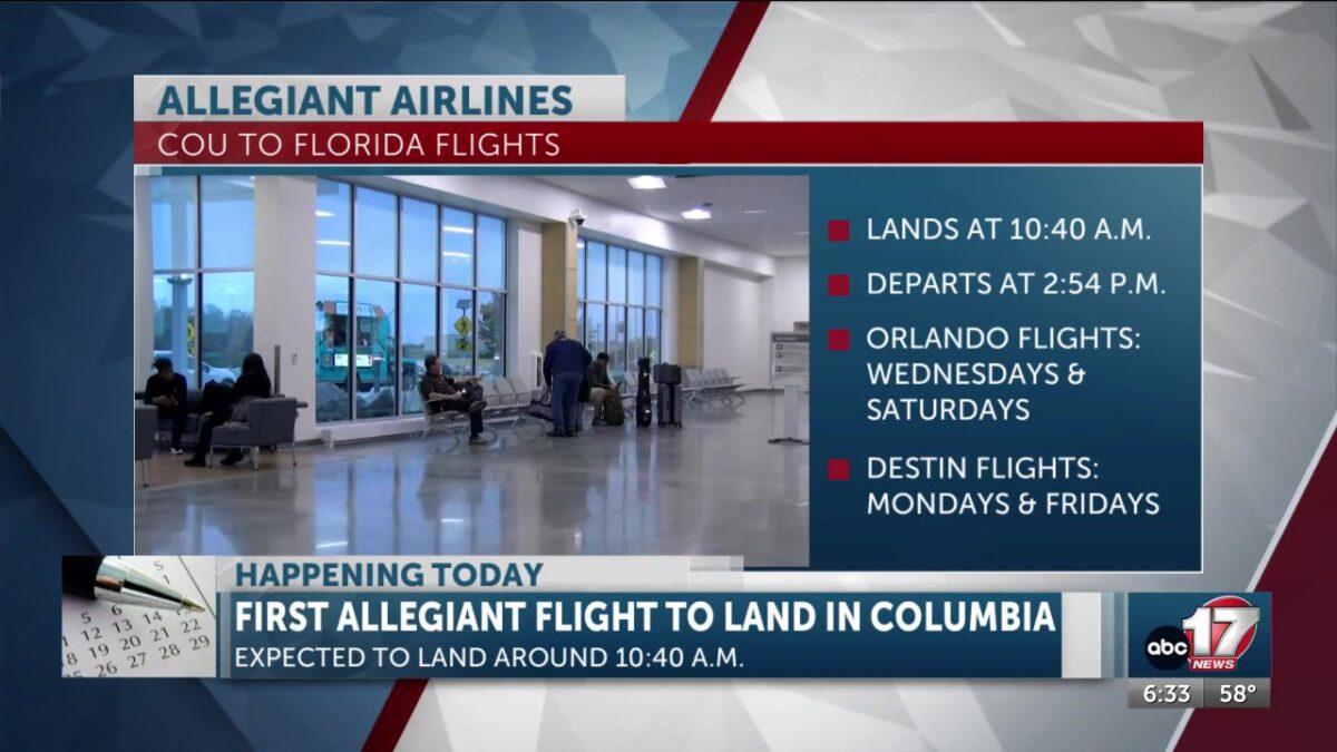 Allegiant Airlines begins new flights to Orlando from Columbia Regional Airport