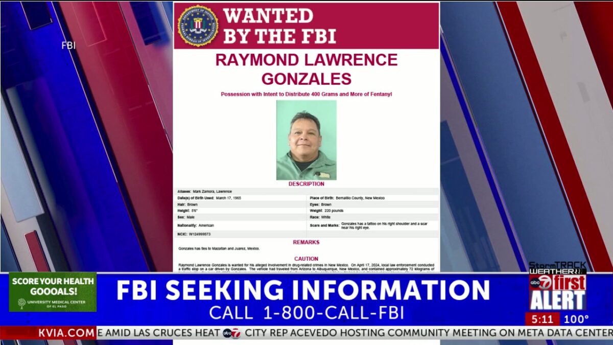 New Mexico man with ties to Juárez wanted by FBI for alleged drug crimes