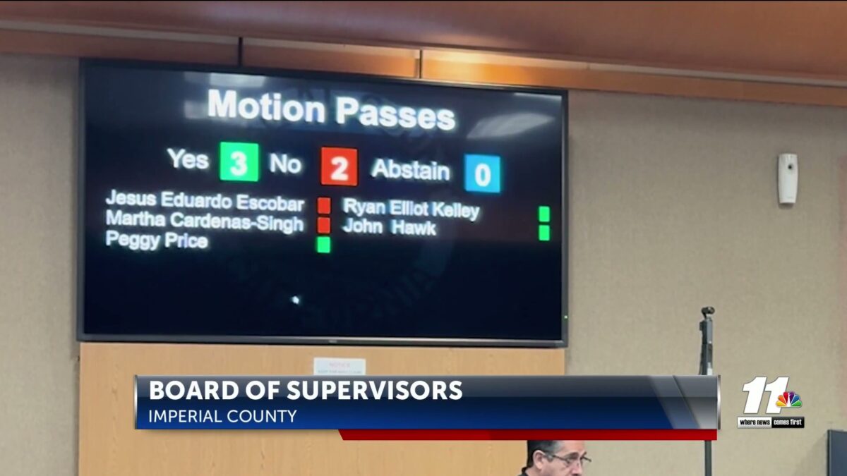 Imperial County Board of Supervisors vote on opposing Air District overhaul bill
