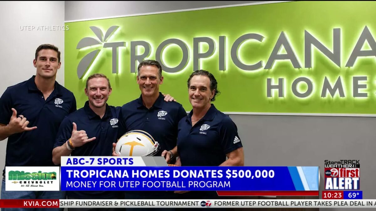 Tropicana Homes donates $500k supporting UTEP football’s Mountain West transition