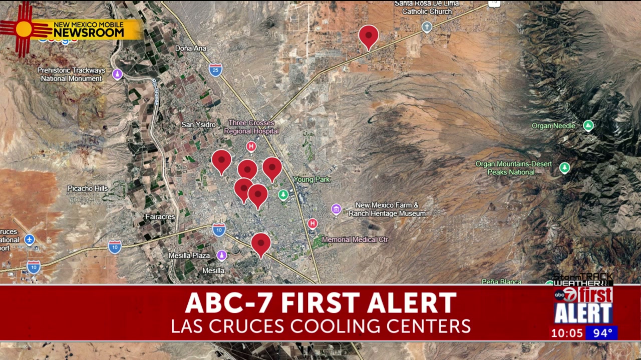 Temporary cooling stations available amid Las Cruces heat