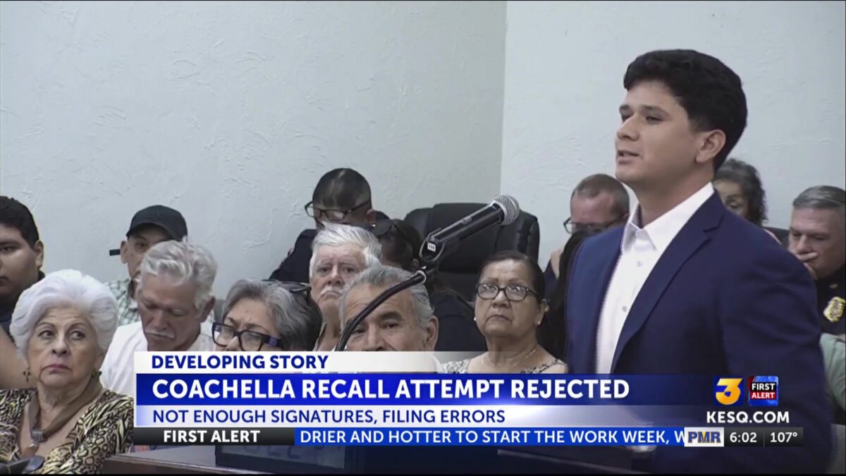 Coachella councilmember recall petitions rejected