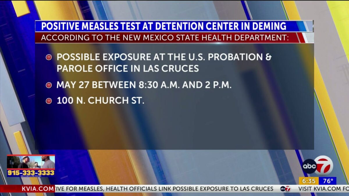 Federal inmate in Deming tests positive for measles