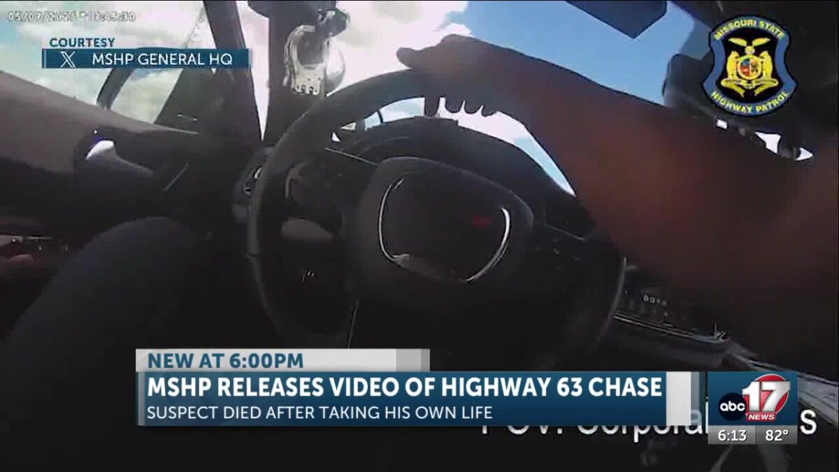 MSHP releases video of chase involving man accused of killing man