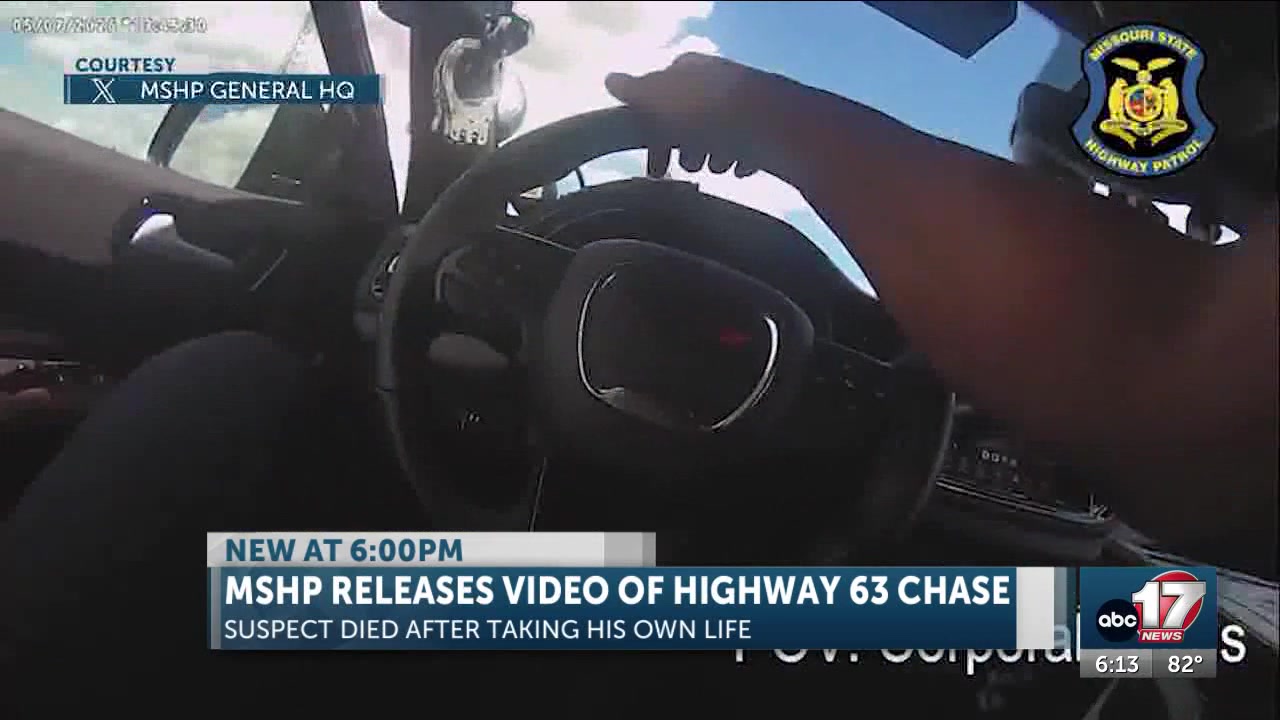 MSHP releases video of chase involving man accused of killing man