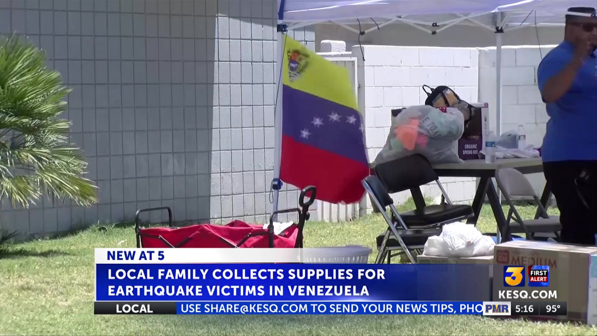 Supplies collected for earthquake victims in Venezuela