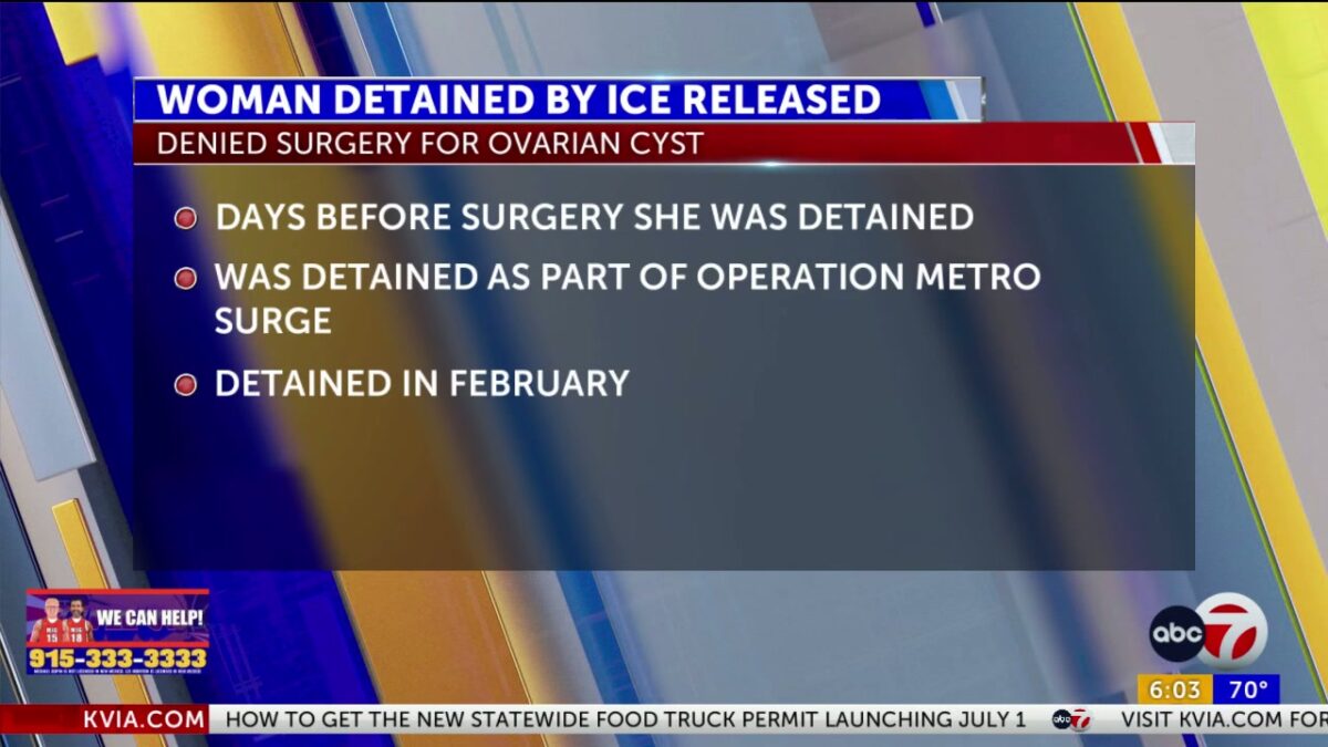 Detained Guatemalan woman who required urgent ovarian surgery for months released by ICE
