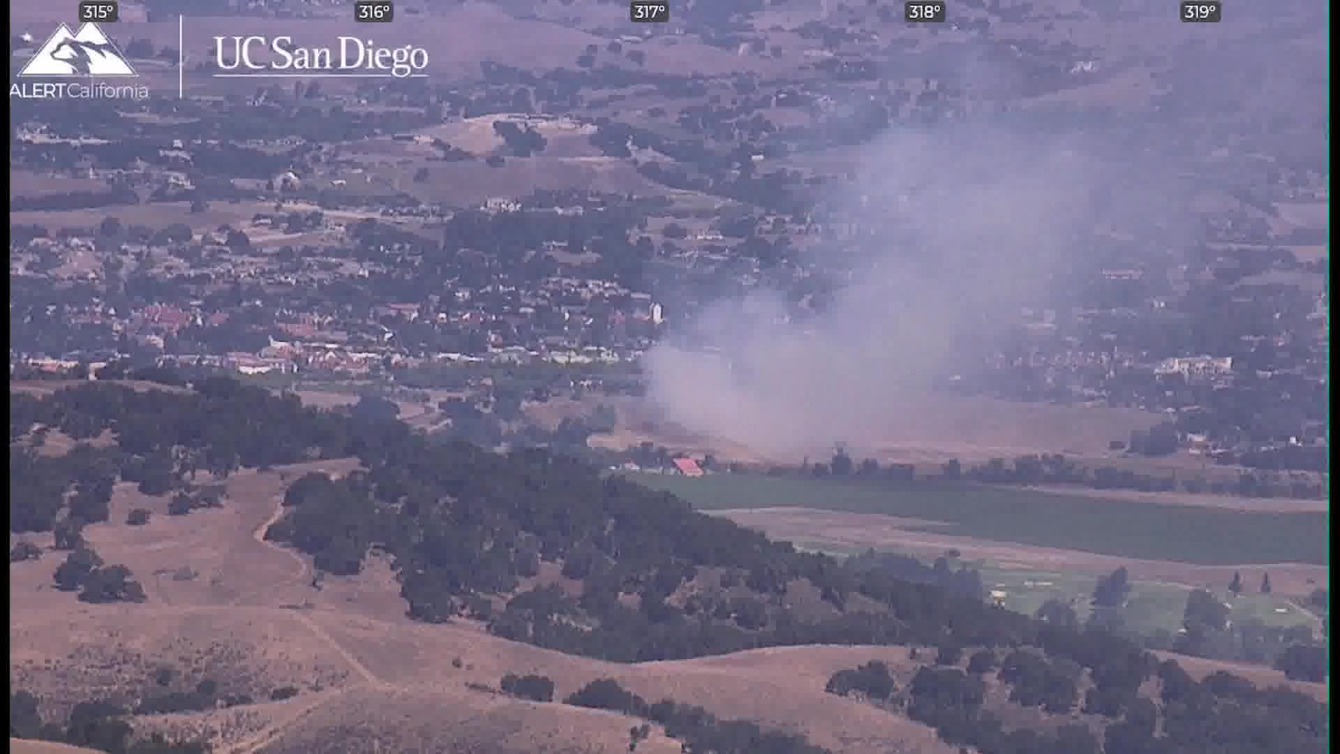 Vegetation Fire Sparks Feet Away from Mission Santa Inés
