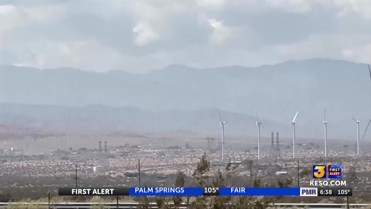Wildfire smoke impacting air quality in Coachella Valley
