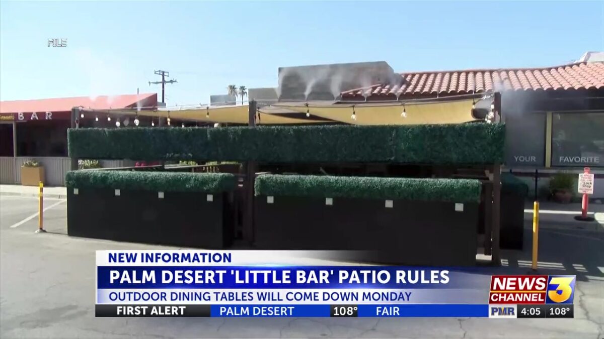 Little Bar to pull down outdoor dining deck despite Palm Desert patio extension