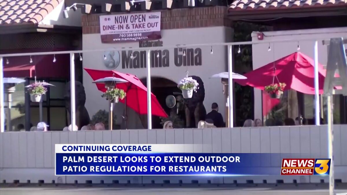 Palm Desert looks to extend outdoor patio regulations for restaurants