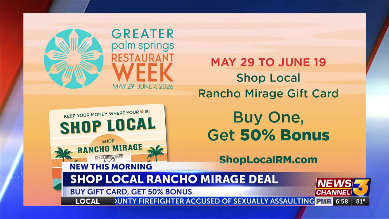Shop Local Rancho Mirage cards give shoppers and diners extra purchasing power