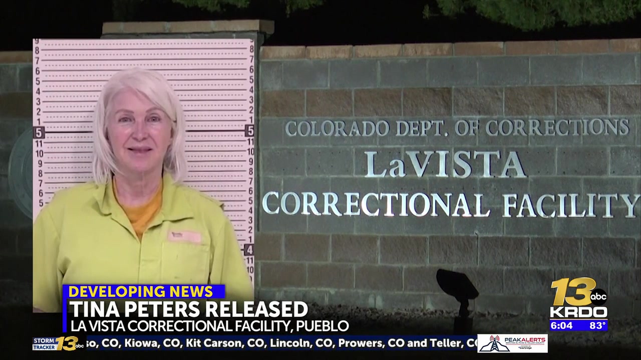 Tina Peters released from La Vista Correctional Facility in Pueblo