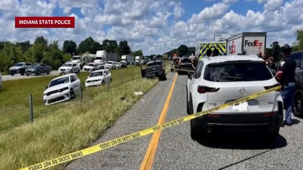 A man has been hospitalized with life-threatening injuries following a "road rage" shooting on I-65 in southern Indiana.