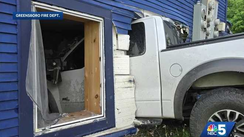 An apartment building in Hardwick has been deemed structurally unsound after a pickup truck smashed through the structure early Monday.