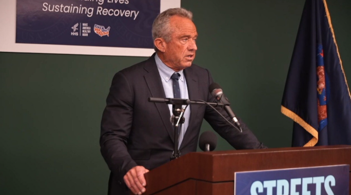 U.S. Health Secretary Robert F. Kennedy Jr. visited EasterSeals Michigan to announce more than $700 million in federal funding aimed at addressing drug addiction and homelessness across the country.