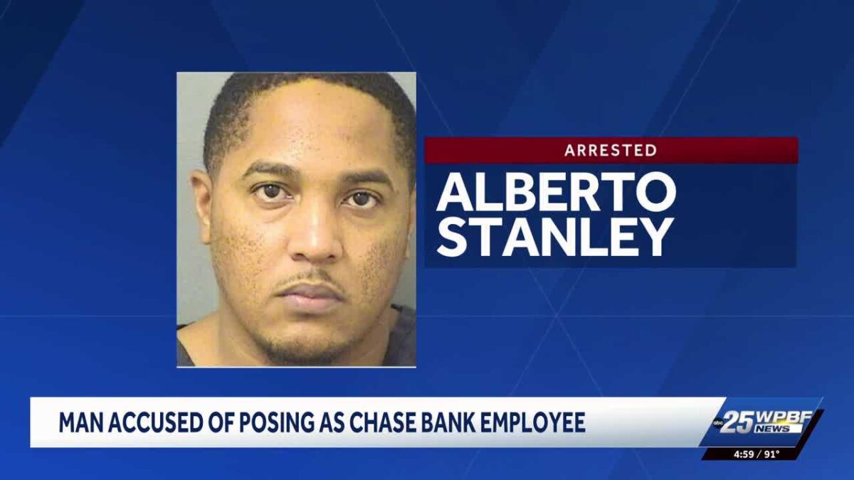 Alberto Stanley is suspected of scamming an elderly woman by posing as a bank employee.