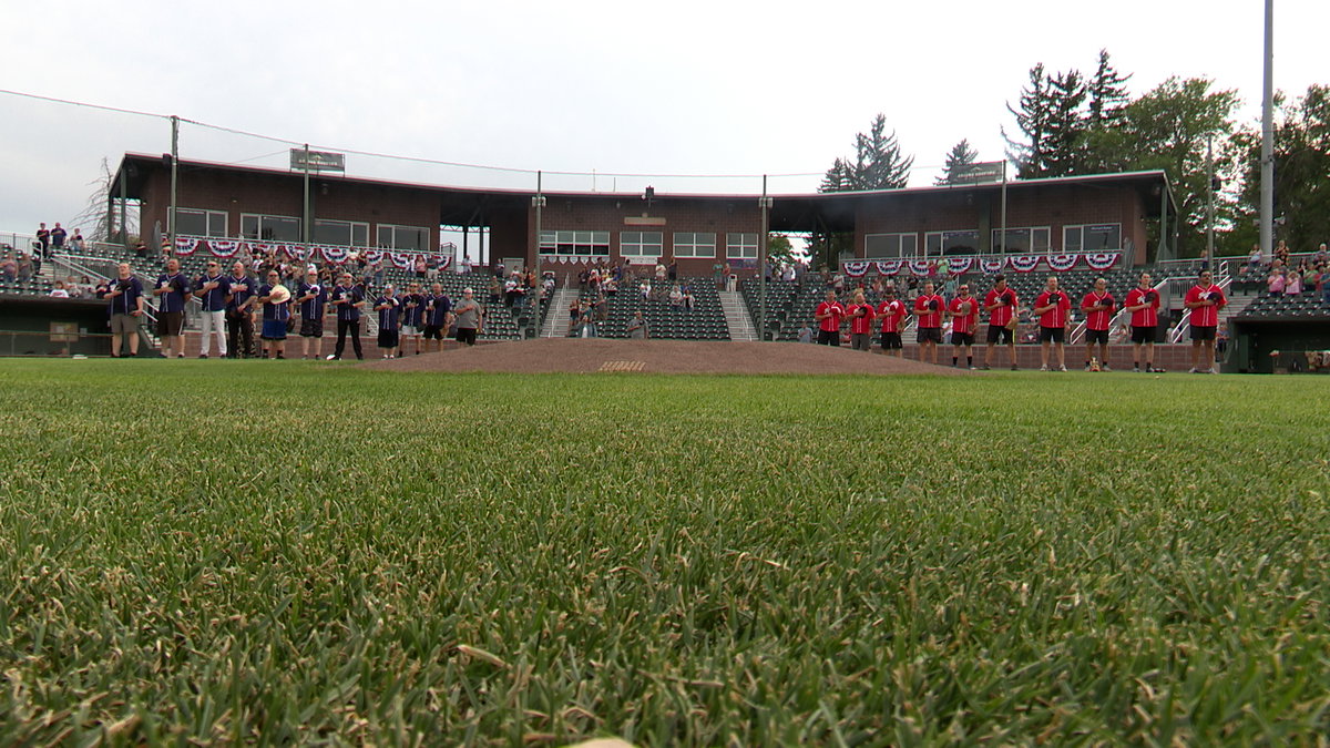 Guns vs. Hoses: Local first responders hit the diamond Friday for Make-A-Wish Idaho