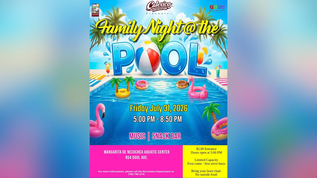 City of Calexico to host Family Night at the Pool