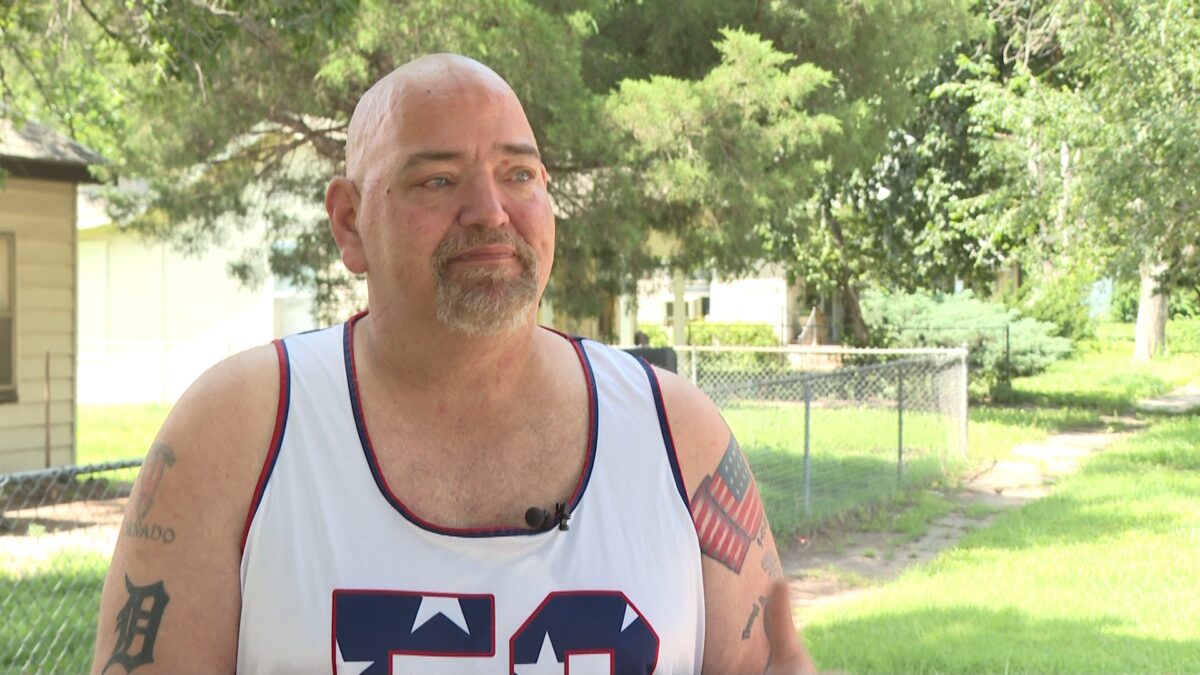 After floodwaters damaged Earl Anderson’s home