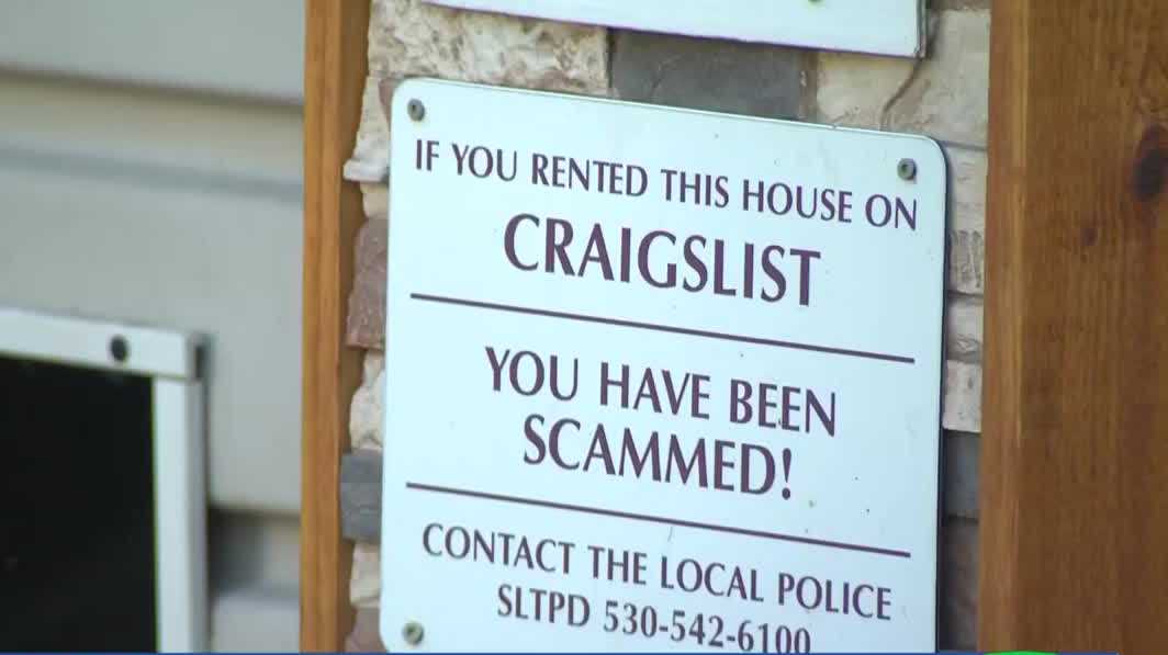The warning highlights a fraud scheme in the area involving fake vacation rental listings