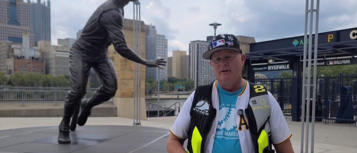 Jonathan St. Clair is going to 30 ballparks and 30 games in 30 days to not only honor his young son who showed an early interest in baseball