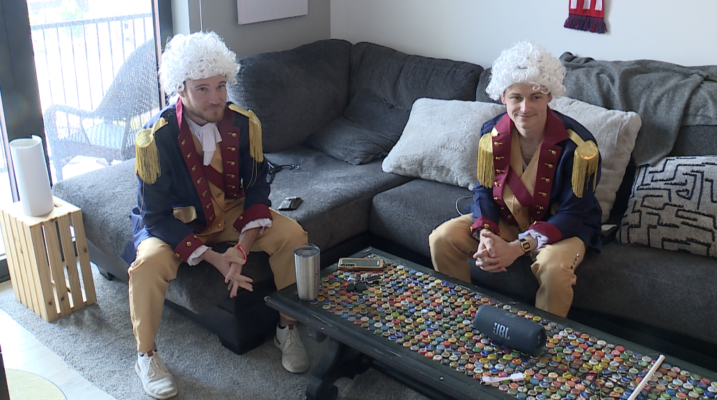 Kameron Cox and Garrett Mason traded in modern clothes for something colonial