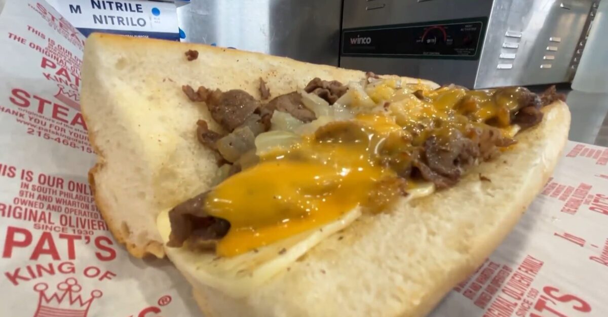 "The King James" cheesesteak includes Cooper Sharp