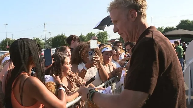 Will Ferrell greeted fans Monday outside the Netflix House in King of Prussia