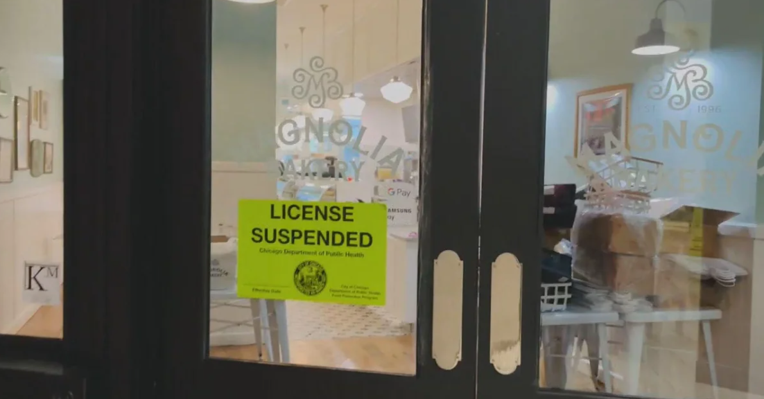 The Magnolia Bakery location in downtown Chicago was shut down this week due to a cockroach infestation.
