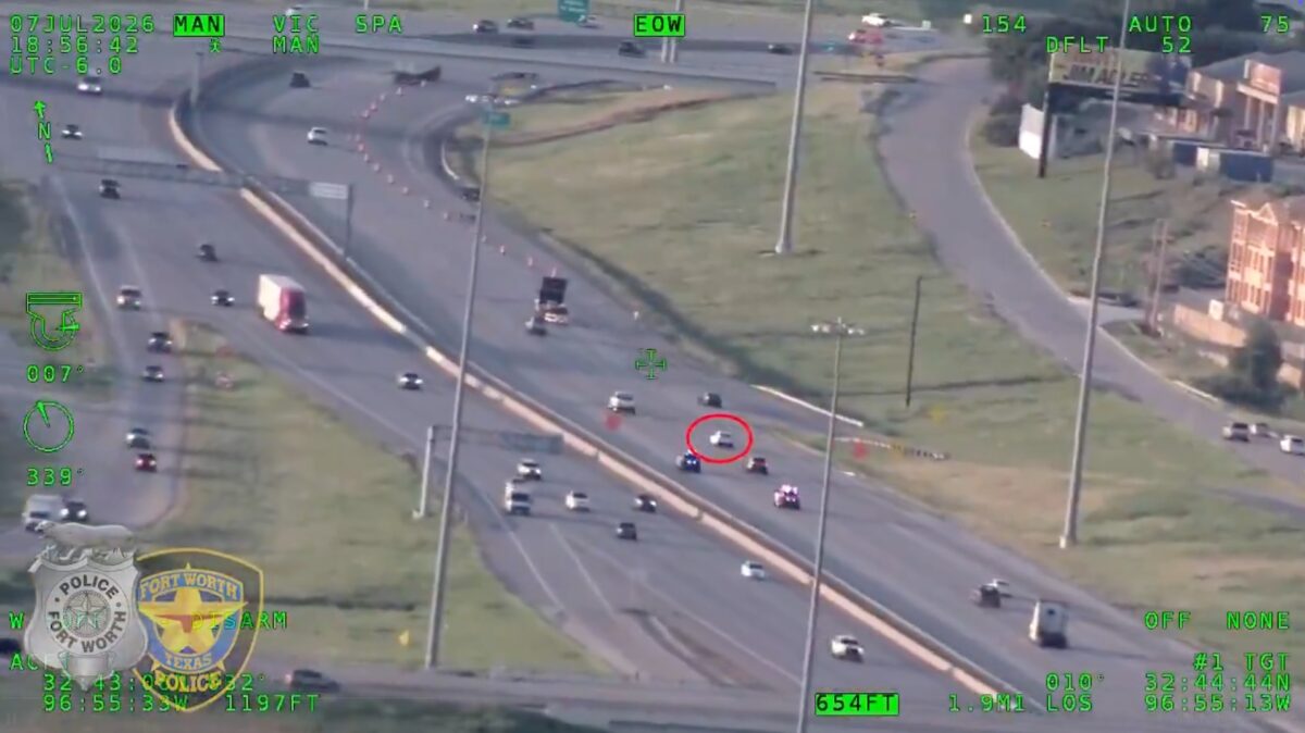 The Fort Worth Police Department shared a new video July 21 that showed a car chase unfold during a drug investigation