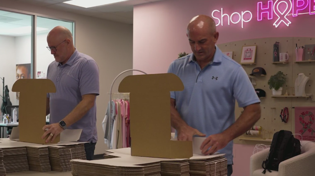 Jeff Primeau and Curtis Beavers prepared boxes on Thursday