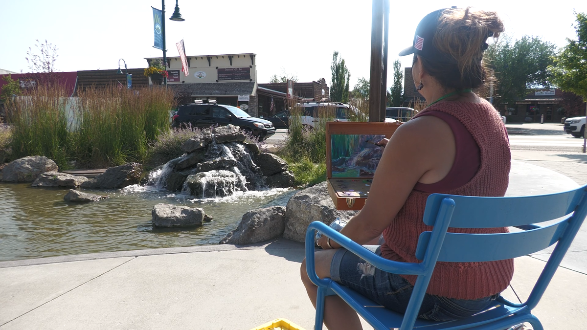 Downtown Driggs draws artists out for Plein Air Festival Quick Draw