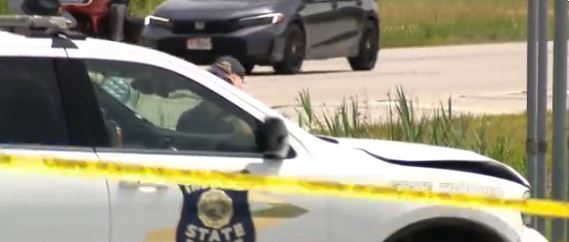 An Indiana State Police trooper was shot multiple times after a pursuit in Michigan City Friday morning