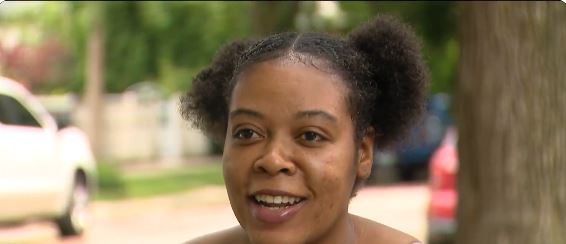 An Evanston woman is recovering after a tree smashed through the car she was in during Friday's storms.