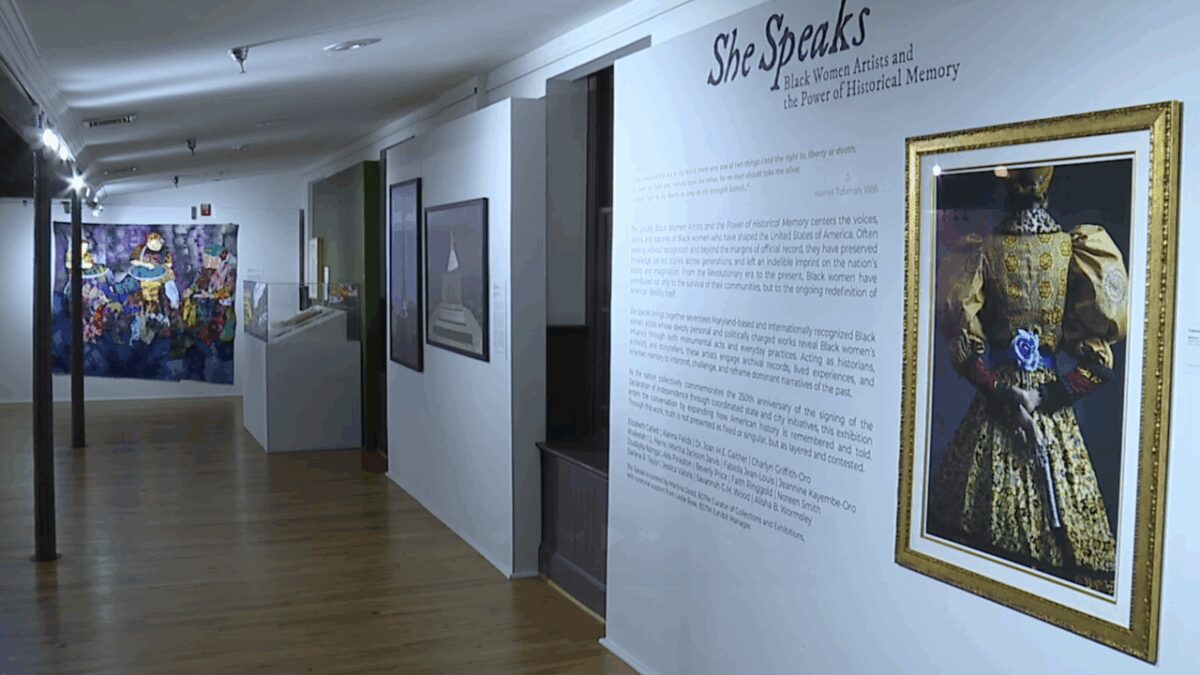 The Banneker-Douglass-Tubman Museum in Annapolis is home to a new exhibit that examines 250 years of U.S. history through the work of 17 African American female artists.