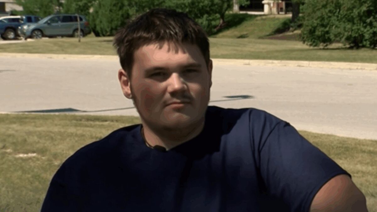 18-year-old Mason Kramer recovers after he says he lost his balance and his legs got caught in a silo unloader machine while working on a farm in Sheboygan
