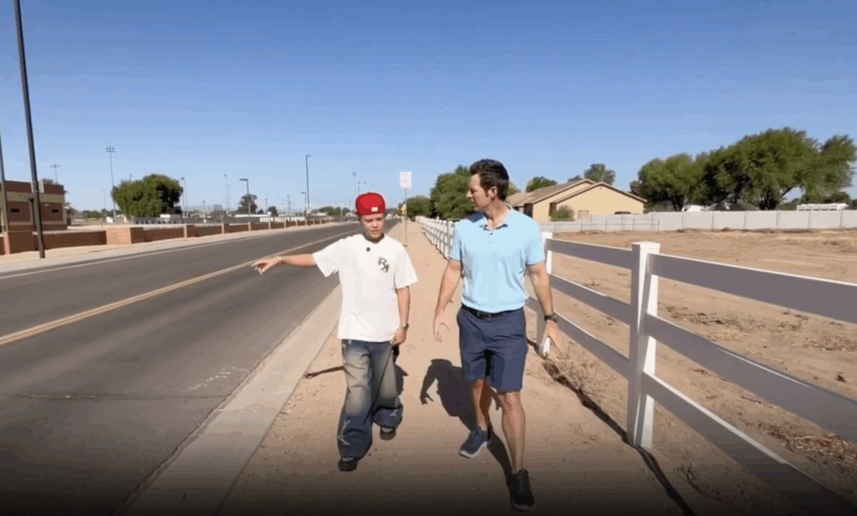 A 14-year-old Gilbert boy is being recognized by the Gilbert Fire Department and the Air National Guard after he stopped to help an elderly woman with dementia who had wandered miles from home in extreme heat.