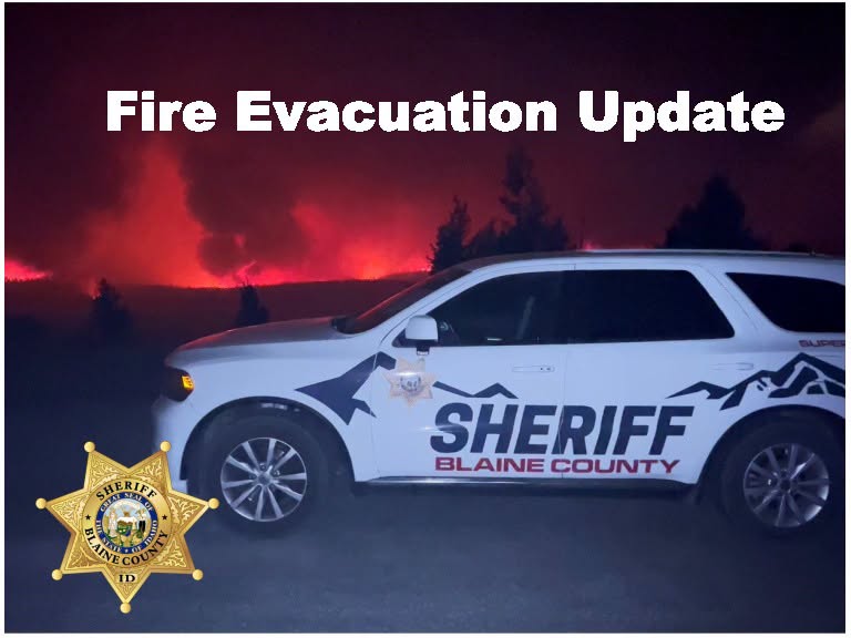Fire Burning in Blaine County grows to 1