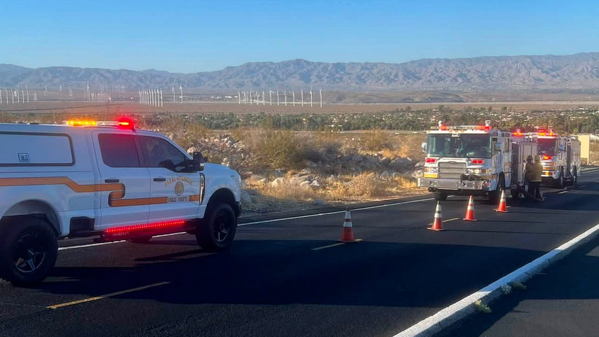Firefighters quickly extinguish fire at encampment in Palm Springs