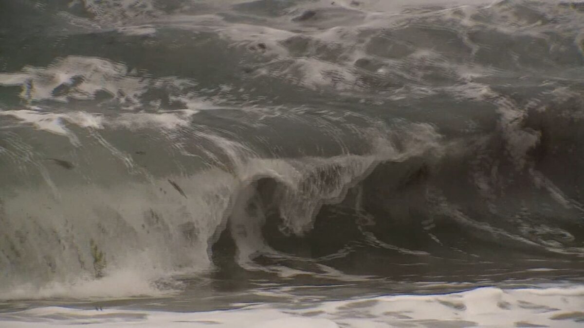 "Sneaker waves" in California pose a potential threat to beach-goers.