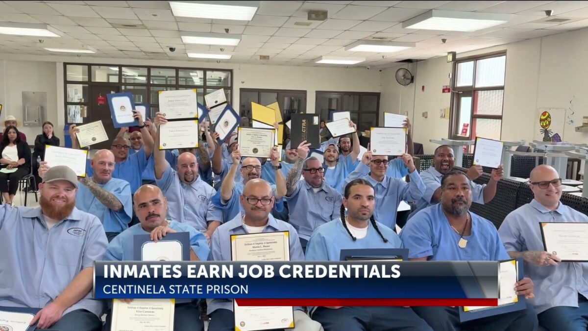 Dozens of inmates at Centinela State Prison earn national job certifications