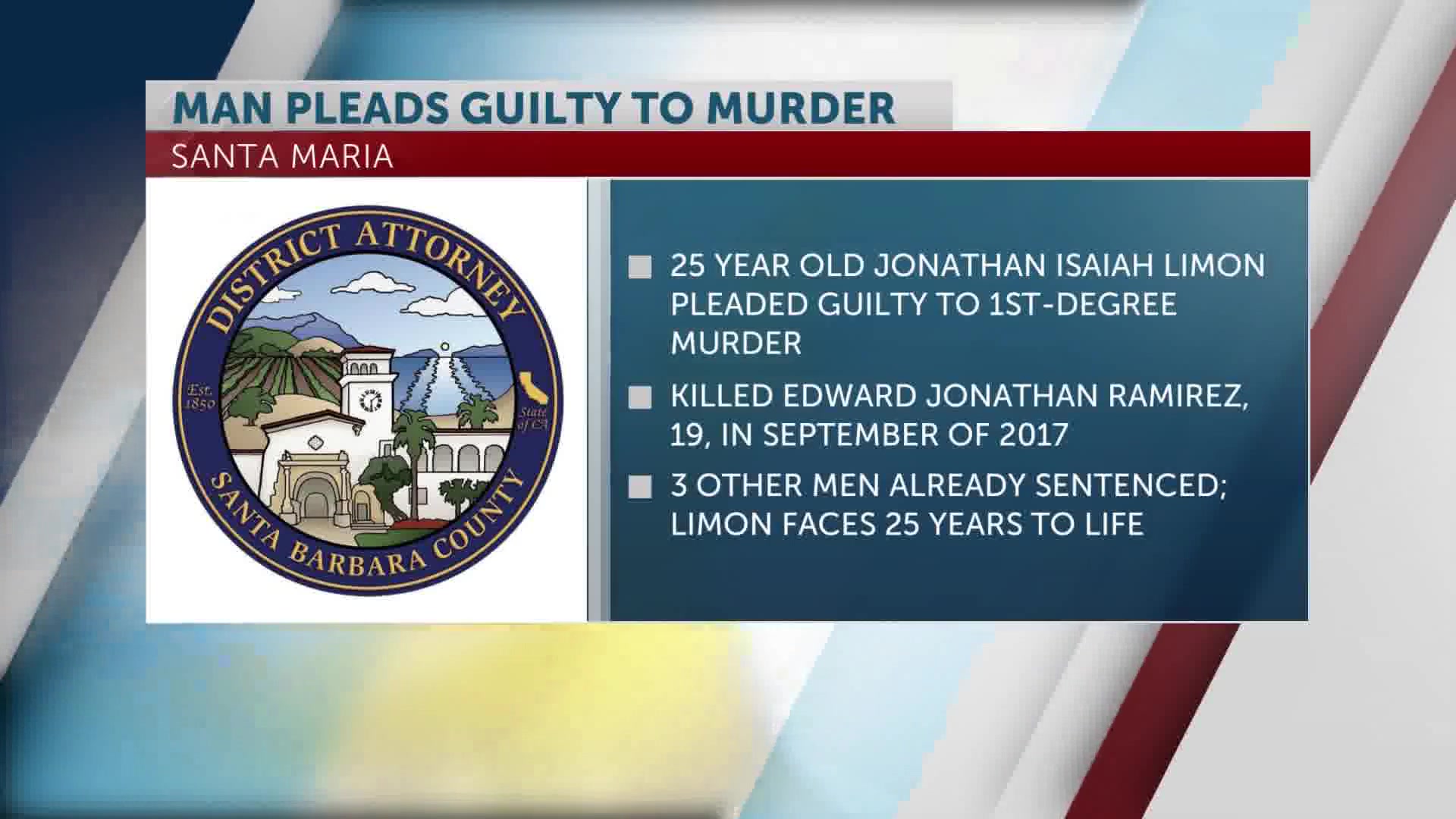 Jonathan Isaiah Limon pleads guilty to 2017 murder