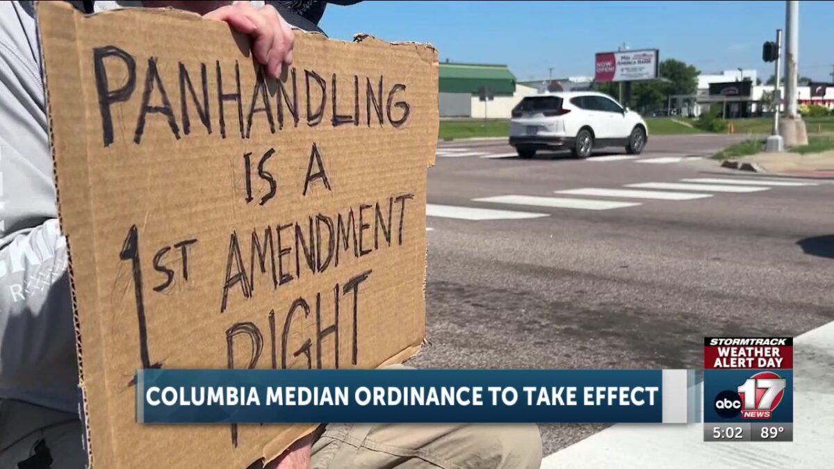 Columbia police issue median ordinance citation during Wednesday protest